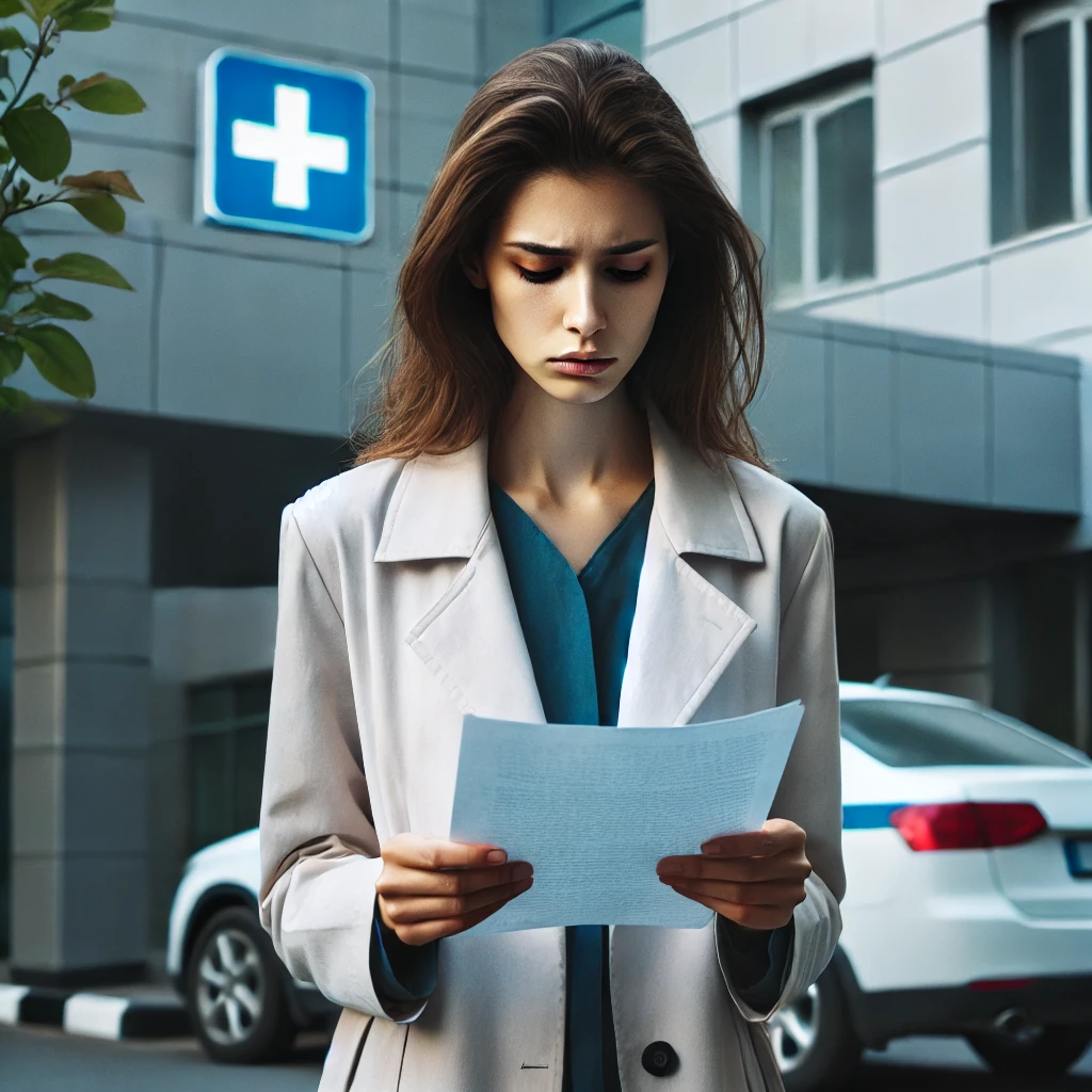 DALL·E-2024-10-27-16.11.43-A-woman-standing-outside-a-hospital-holding-a-piece-of-paper-with-a-devastated-expression.-The-scene-is-set-during-the-day-but-the-atmosphere-remain Empresário Morre Durante Ressonância em Santos: Saiba Tudo!