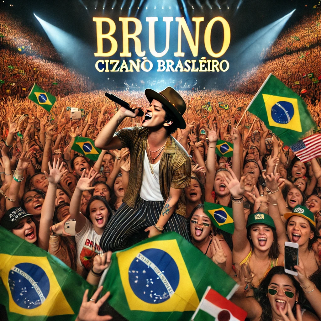 DALL·E-2024-10-28-10.49.40-Bruno-Mars-em-um-show-no-Brasil-com-fas-segurando-bandeiras-brasileiras-e-cartazes-escritos-Bruno-cidadao-brasileiro.-A-plateia-esta-vibrando-de-al Bruno Mars Cidadão Brasileiro? Tudo Sobre Esse Boato!