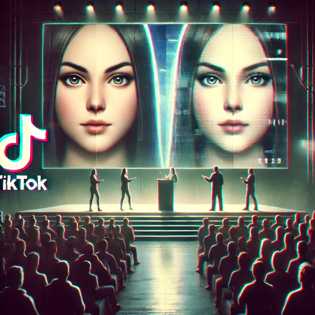 DALL·E-2024-10-30-10.15.37-A-stylized-image-showing-a-crowd-watching-a-large-screen-where-two-images-of-Lula-are-displayed-side-by-side.-The-screen-should-highlight-subtle-diffe Lula foi substituído por um sósia? Teoria da Conspiração?