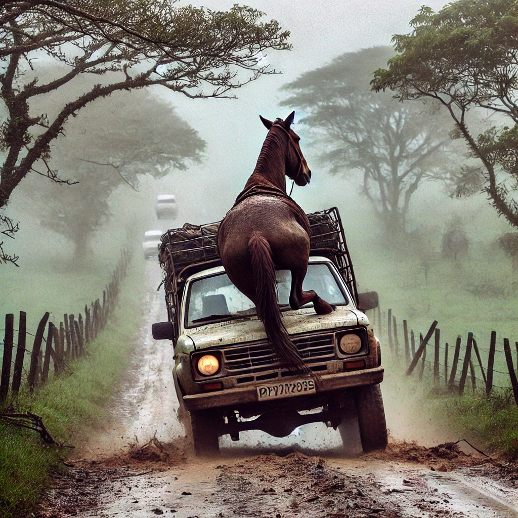 image-1065 Motorista é Flagrado Rebocando Cavalo Amarrado a Carro no Sul de SC: Imagens Chocam Internautas