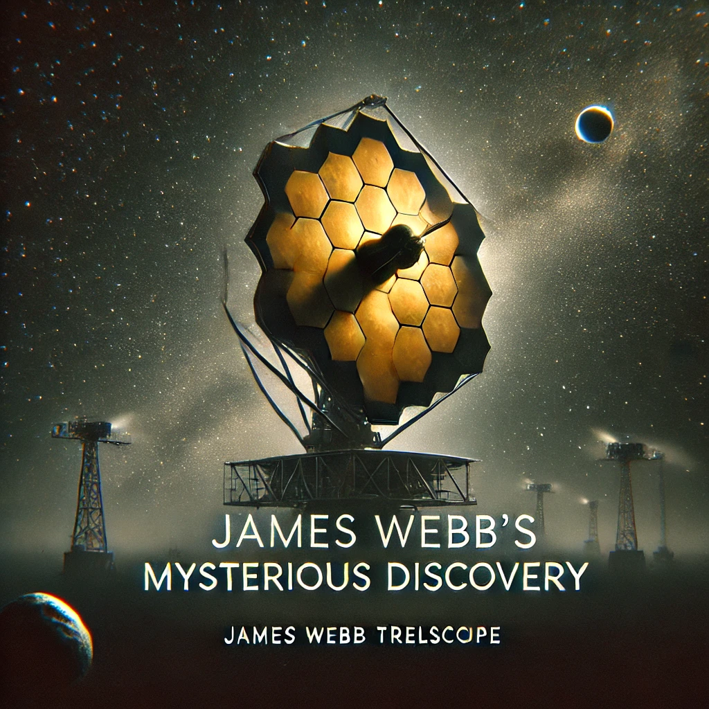 descoberta misteriosa do telescópio James Webb, mostrando o telescópio observando um objeto incomum no espaço