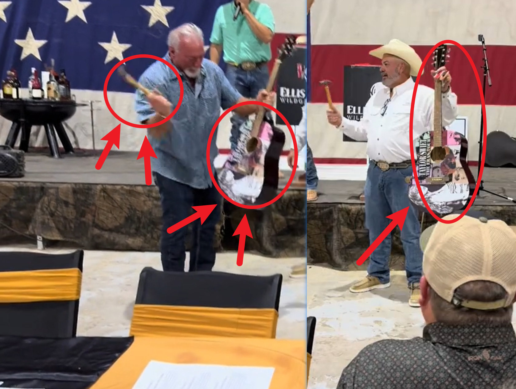 Homem Compra Violão Autografado por Taylor Swift e o Destrói com Marteladas