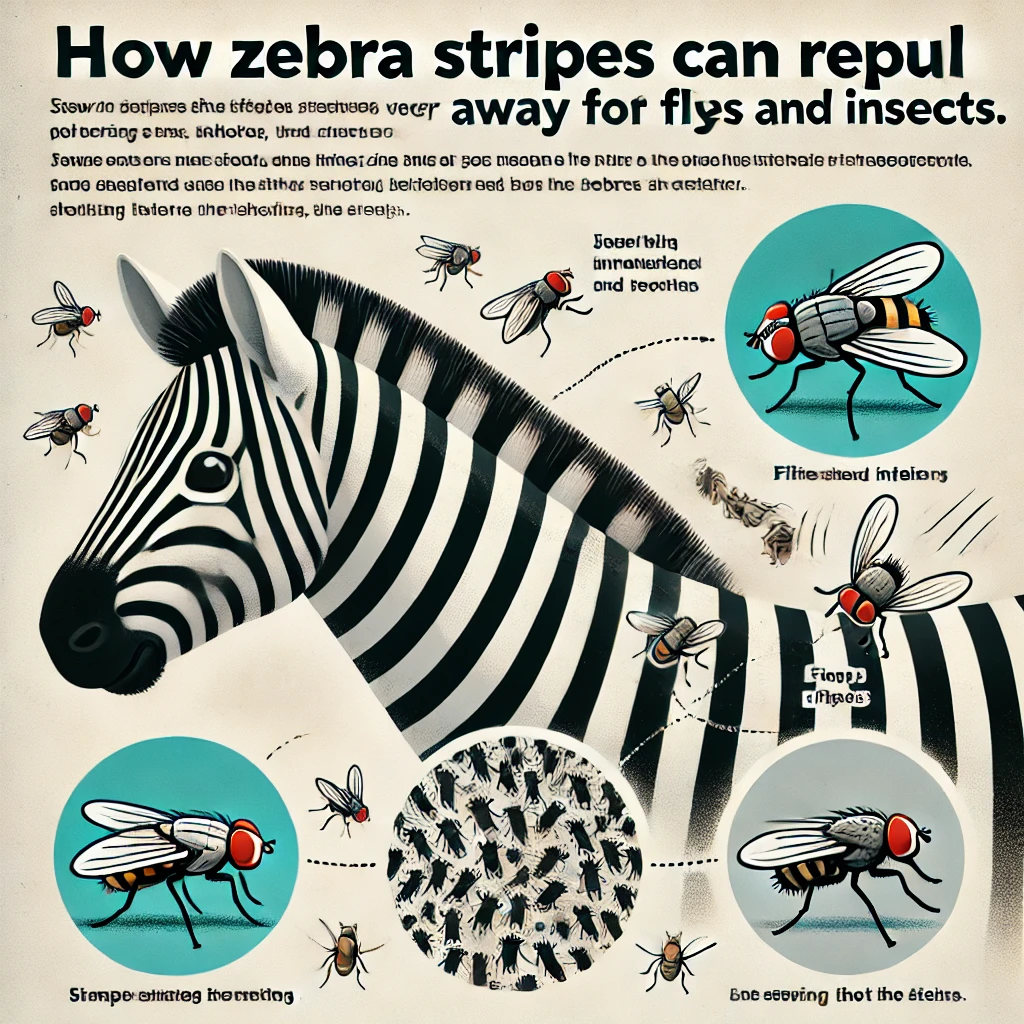 DALL·E-2024-11-01-17.04.20-An-educational-infographic-showing-how-zebra-stripes-can-repel-flies-and-insects.-The-image-includes-close-up-illustrations-of-flies-approaching-but-v Por Que as Zebras Têm Listras? Segredo Fashion das Savanas!
