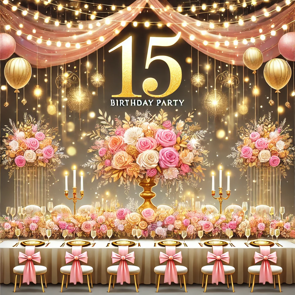 DALL·E-2024-11-03-20.55.02-An-elegant-illustration-of-a-15th-birthday-party-setup-with-golden-and-pink-decorations-including-a-large-floral-arrangement-twinkling-lights-and-a Filha de Roberto Justus: Festa de 15 Anos e Look de R$ 5 Mil